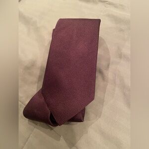 Mens LANCEL Silk Tie Red Burgundy Paris France New NWOT